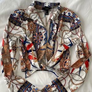 Forever 21 Scarf cropped front tie